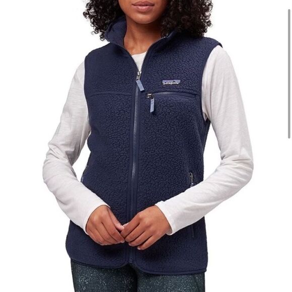 Patagonia Retro Pile Fleece Vest Blue Gray - Picture 1 of 10